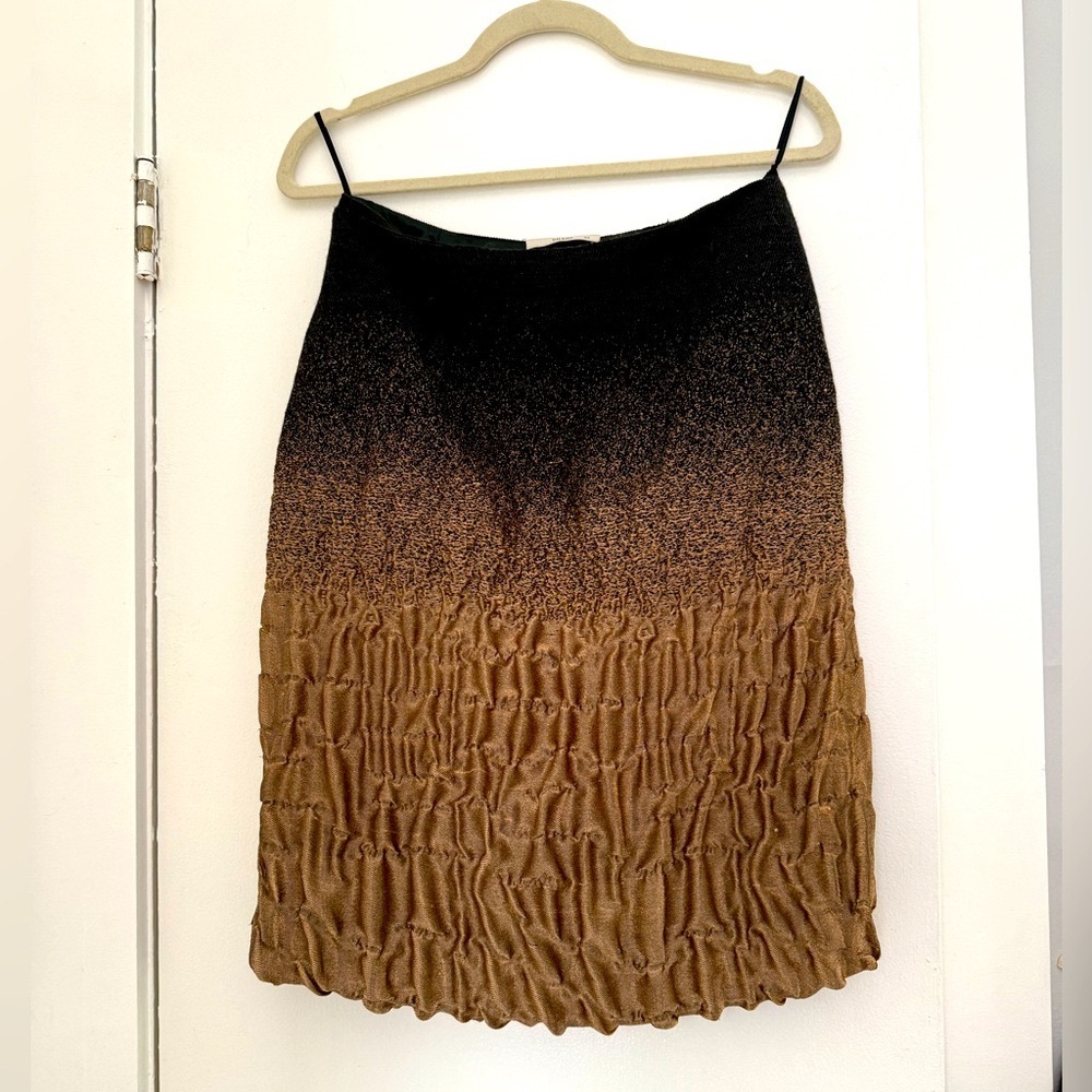 Prada Black and Brown Mini Skirt